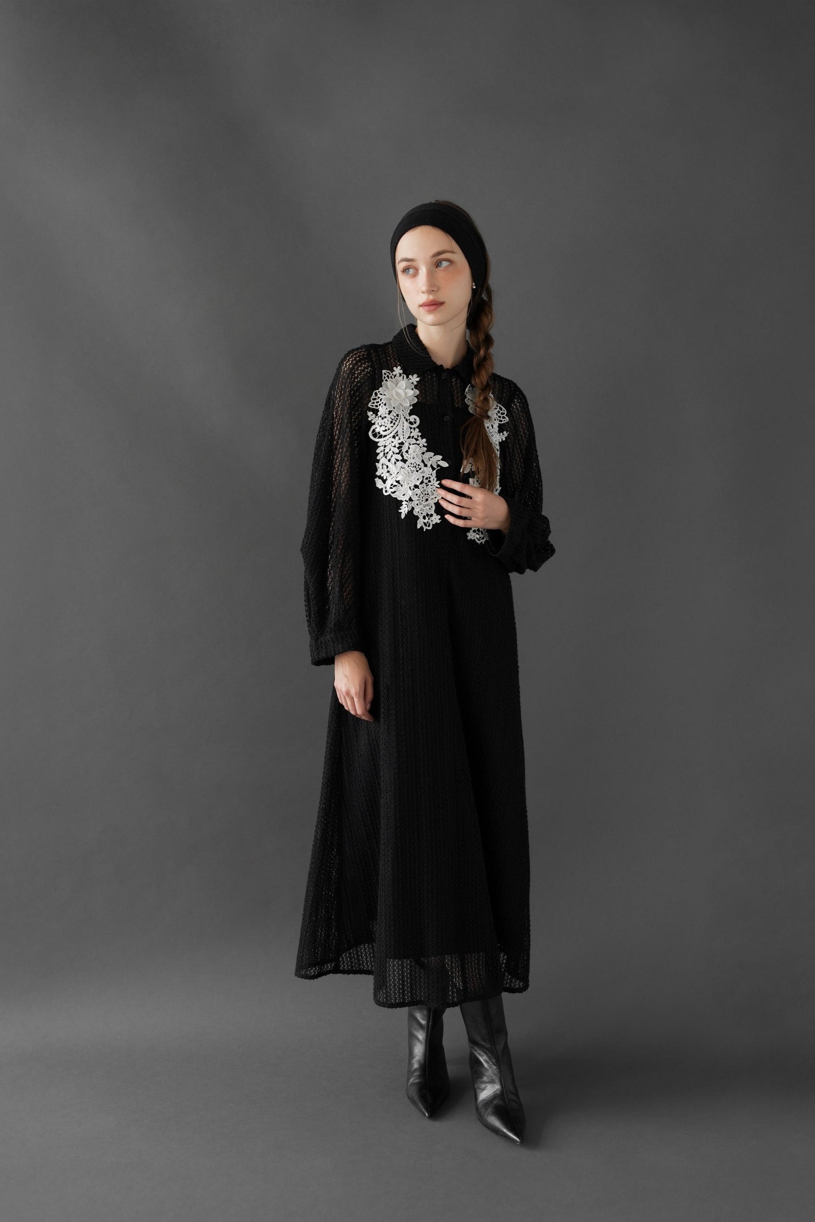 floral lace mesh one-piece – Acka online store