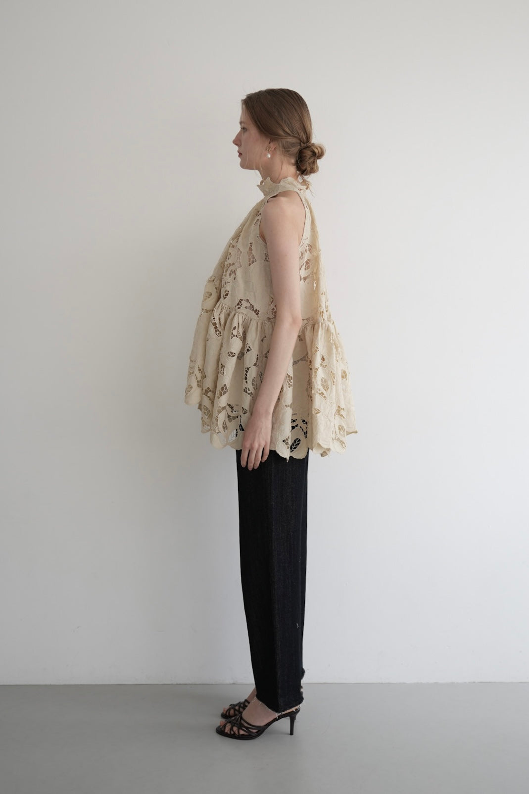 flower lace gather tops – Acka online store