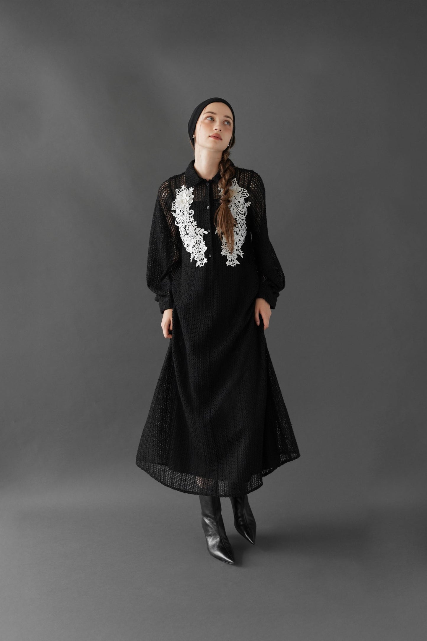 floral lace mesh one-piece