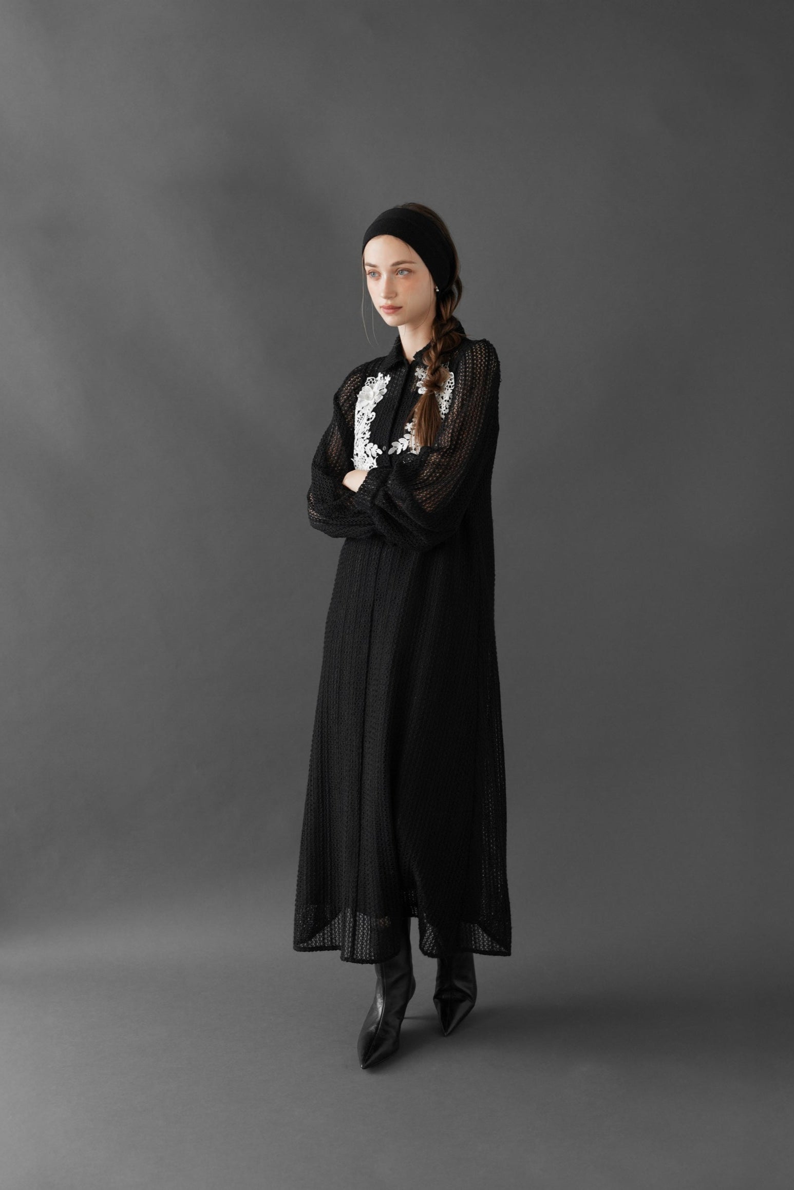 Acka sheer flower one-piece サイズ1 sheer flower one-piece – Acka online store