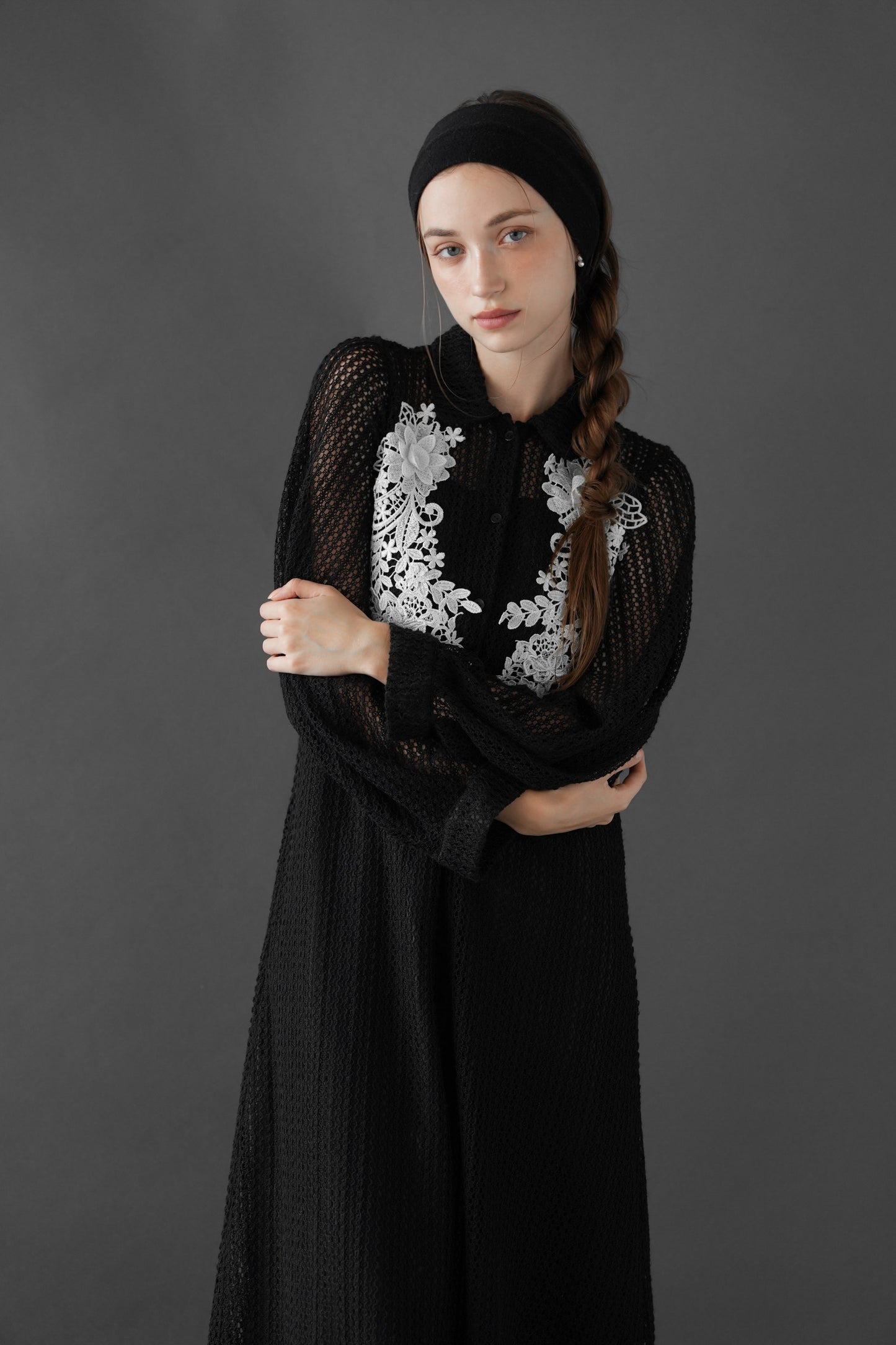 floral lace mesh one-piece