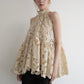 flower lace gather tops