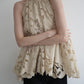 flower lace gather tops