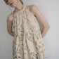 flower lace gather tops