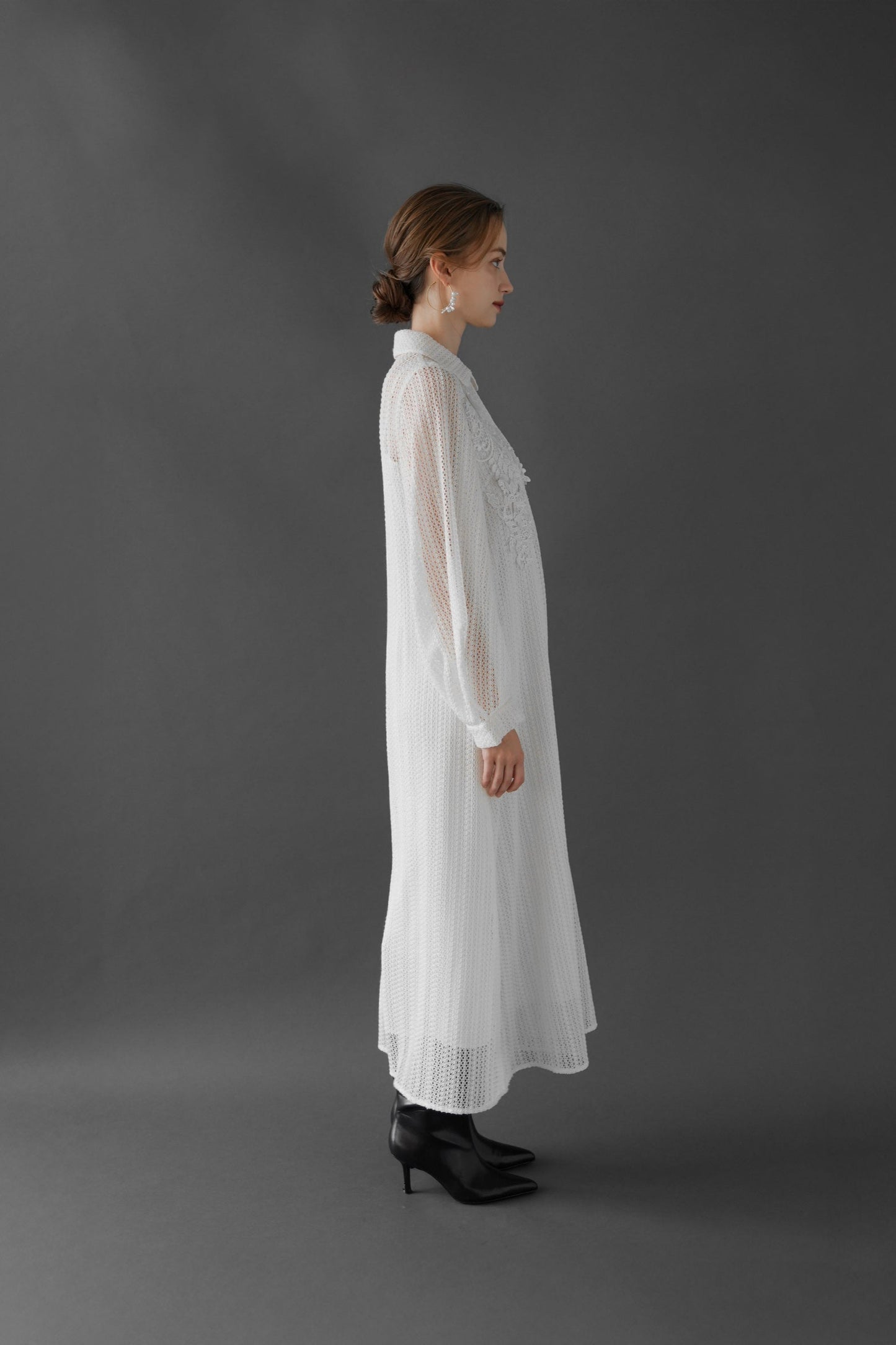 floral lace mesh one-piece