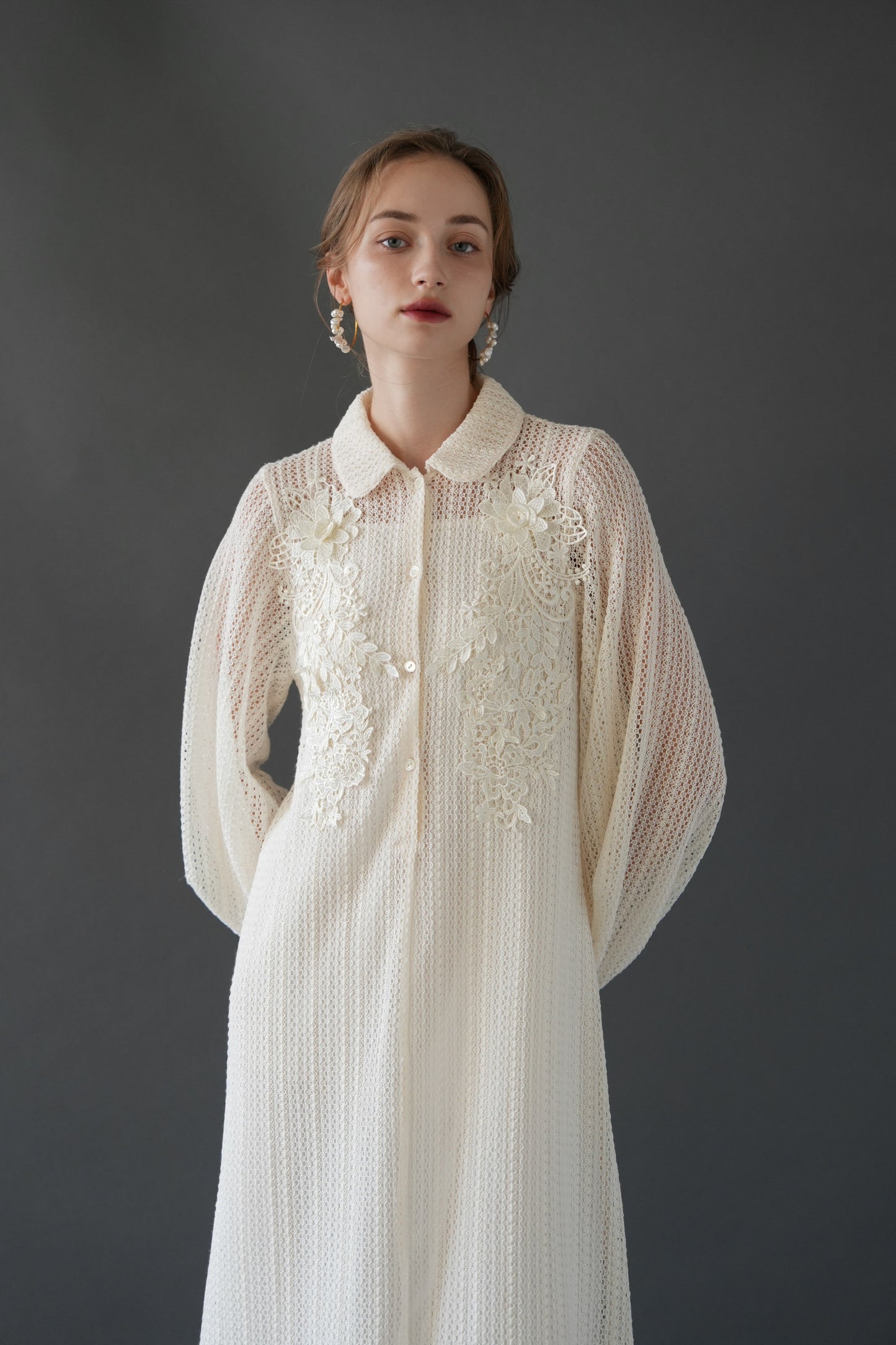 floral lace mesh one-piece