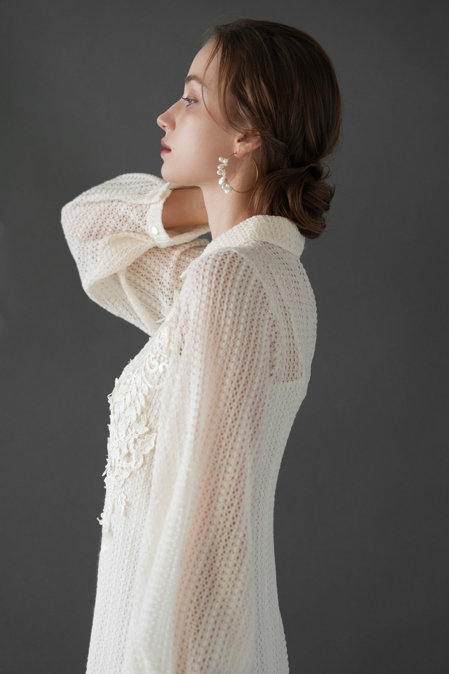 floral lace mesh one-piece