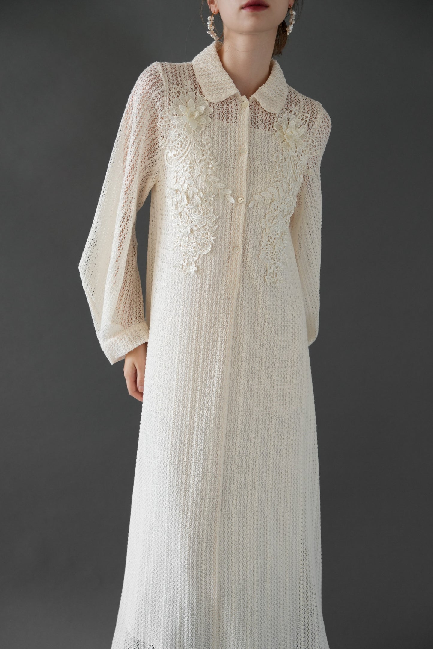 floral lace mesh one-piece