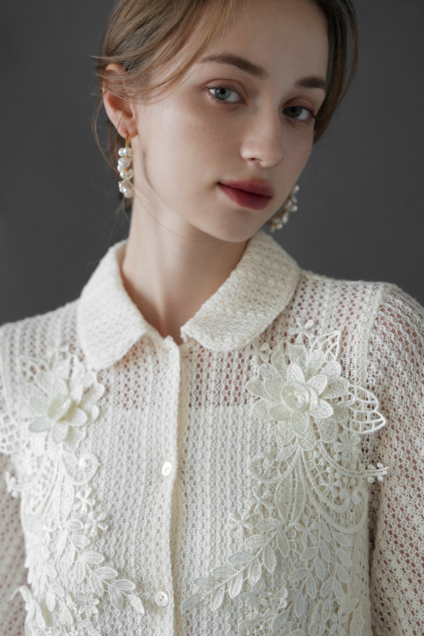 floral lace mesh one-piece