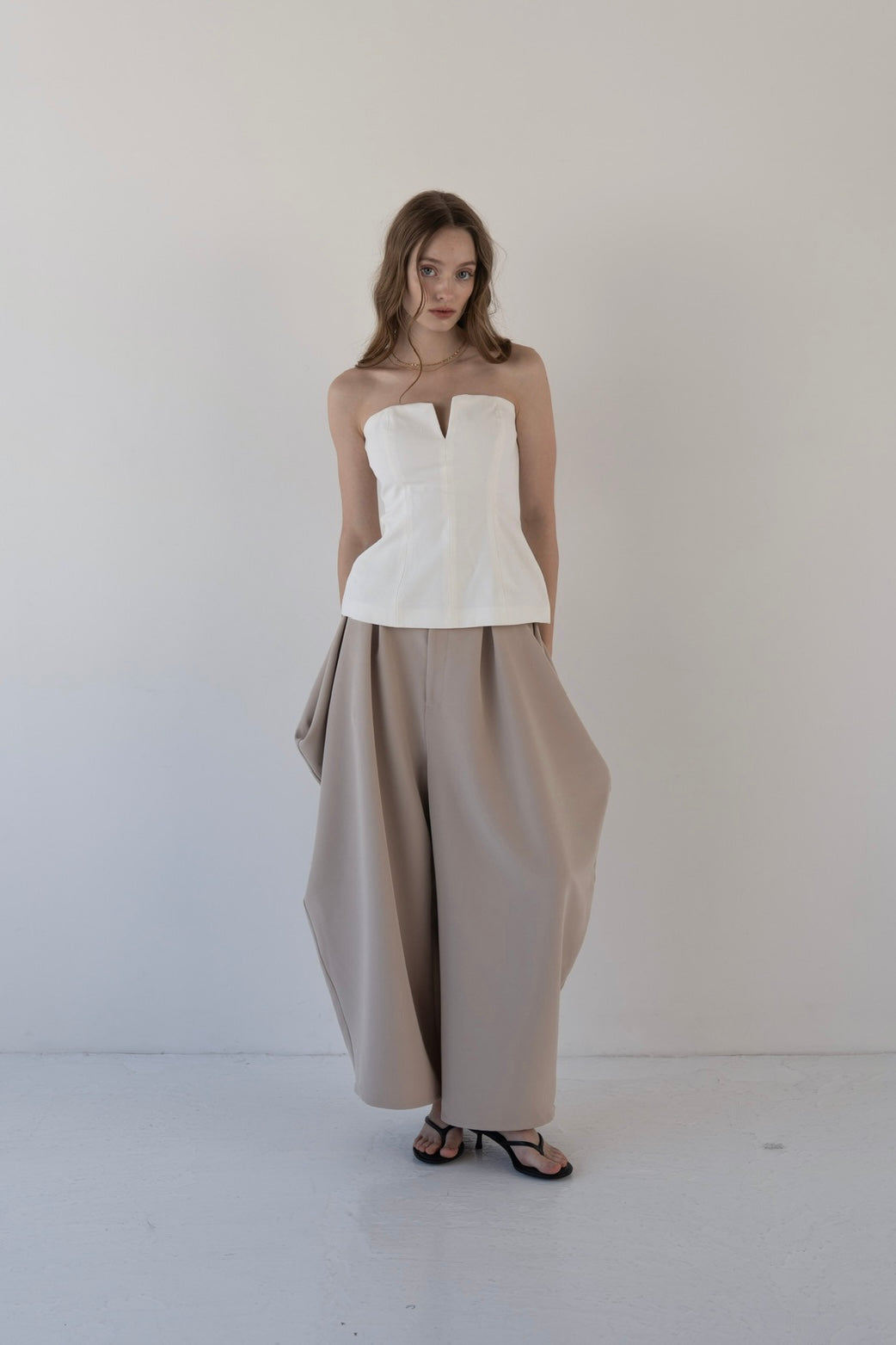 cocoon tuck pants