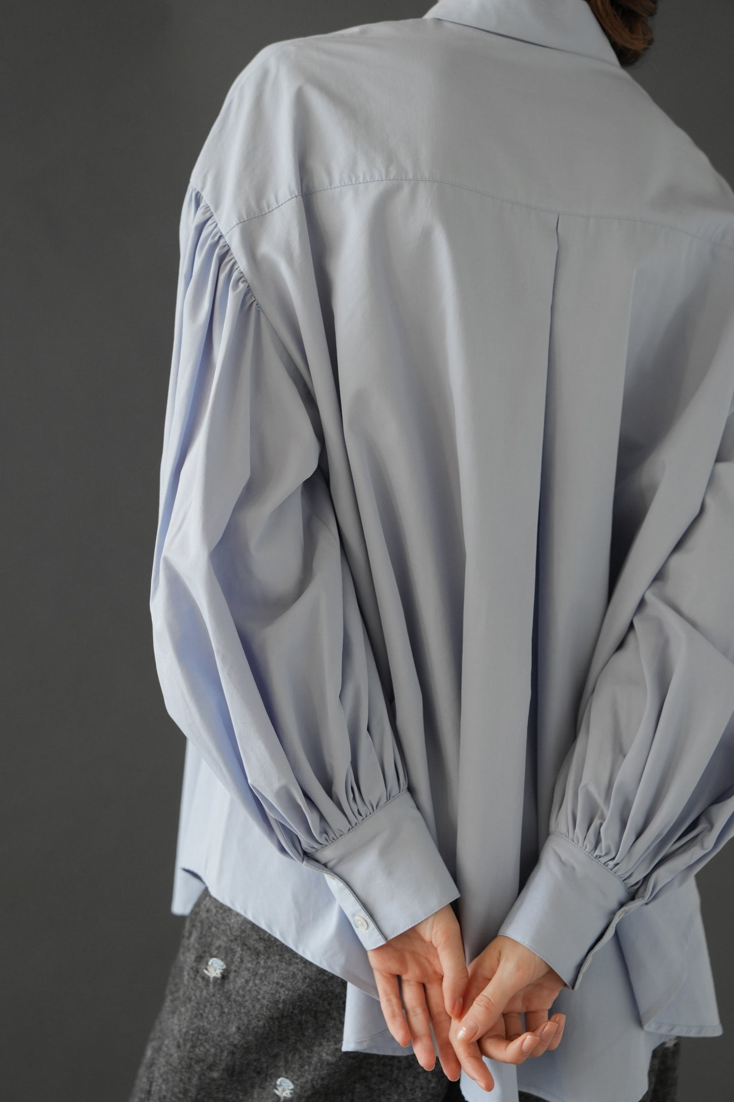 bijou collar volume shirt