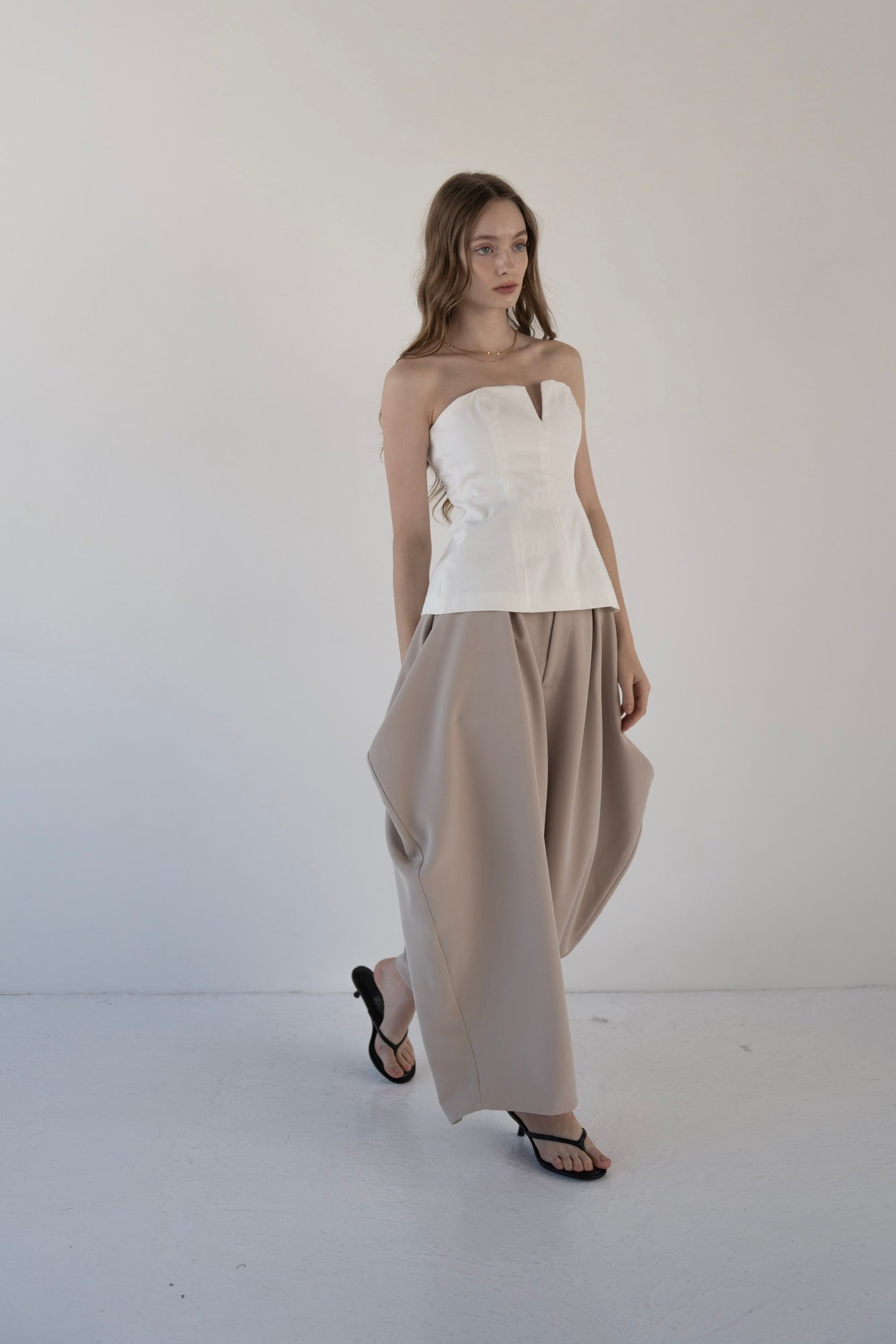 cocoon tuck pants