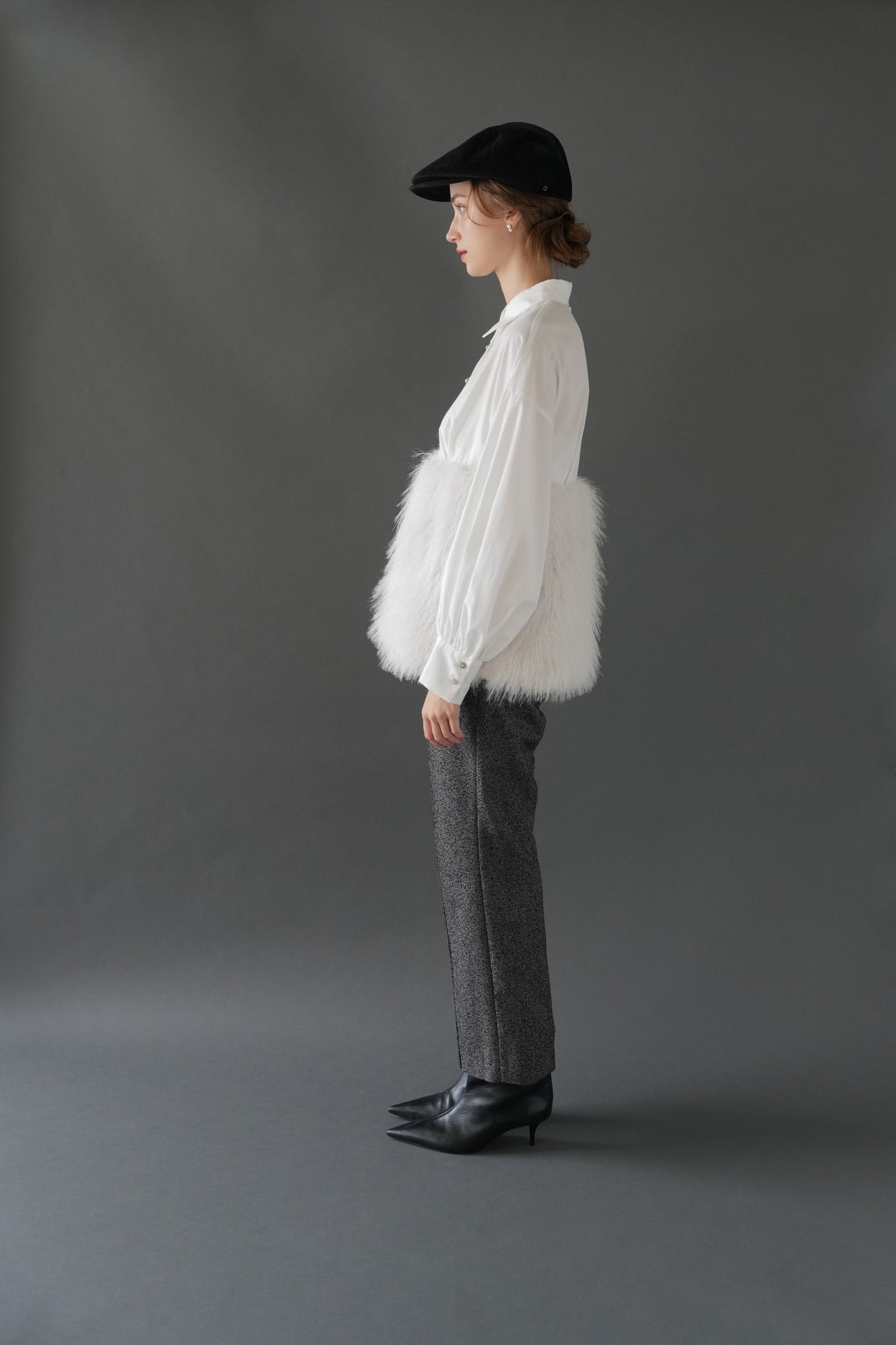 トップス Acka. fur docking shirt fur docking shirt – Acka online store