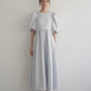 puff sleeve flare one-piece