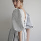 puff sleeve flare one-piece