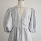 puff sleeve flare one-piece