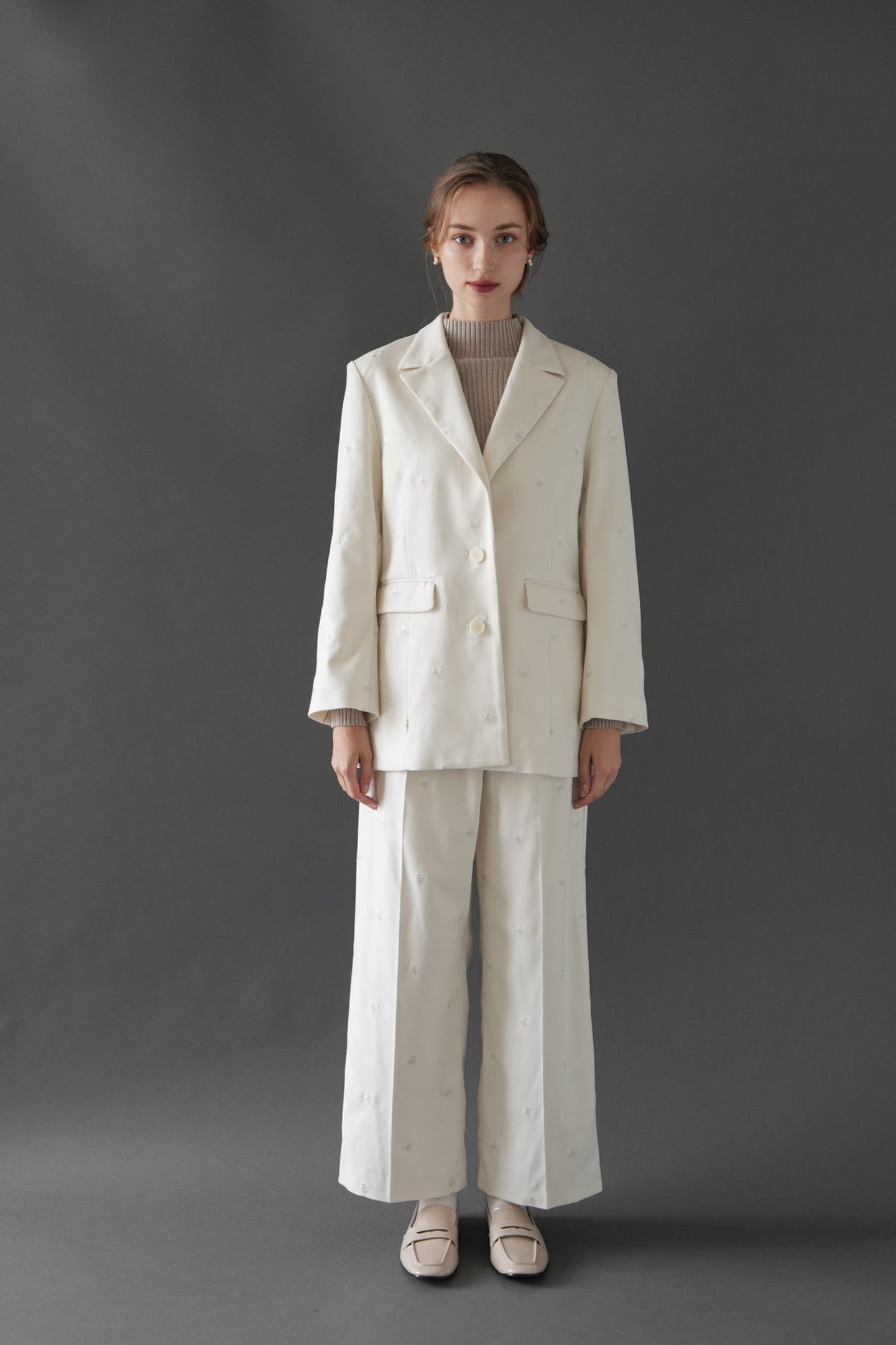 embroidery tailored jacket