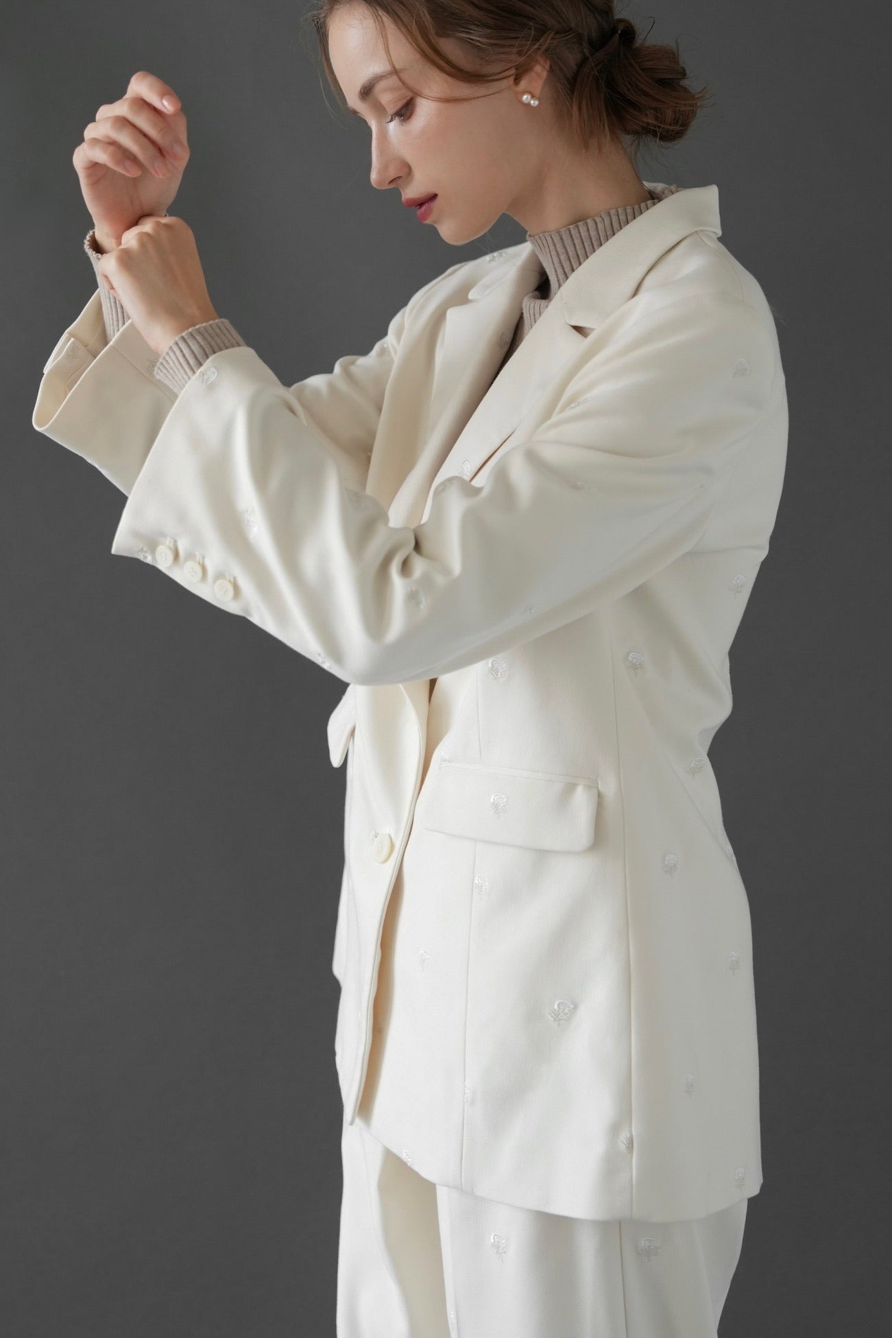 embroidery tailored jacket