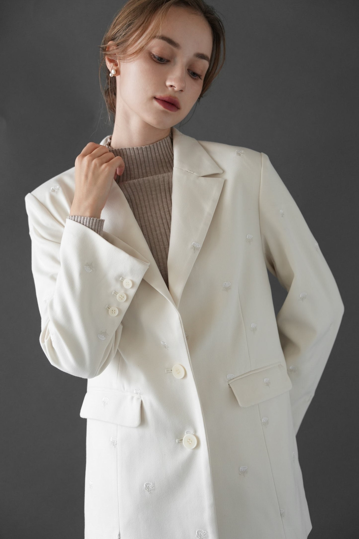 embroidery tailored jacket