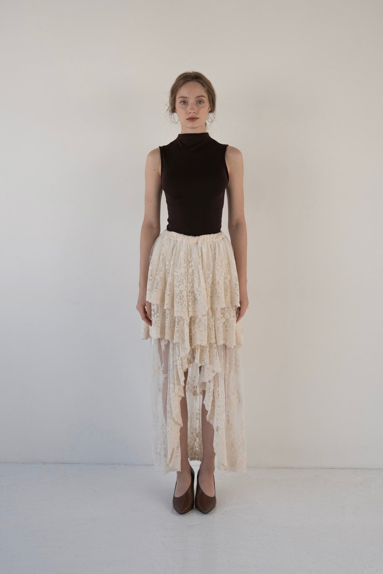 layered lace skirt