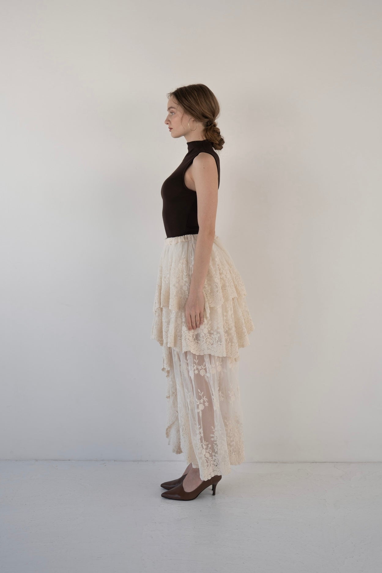 layered lace skirt