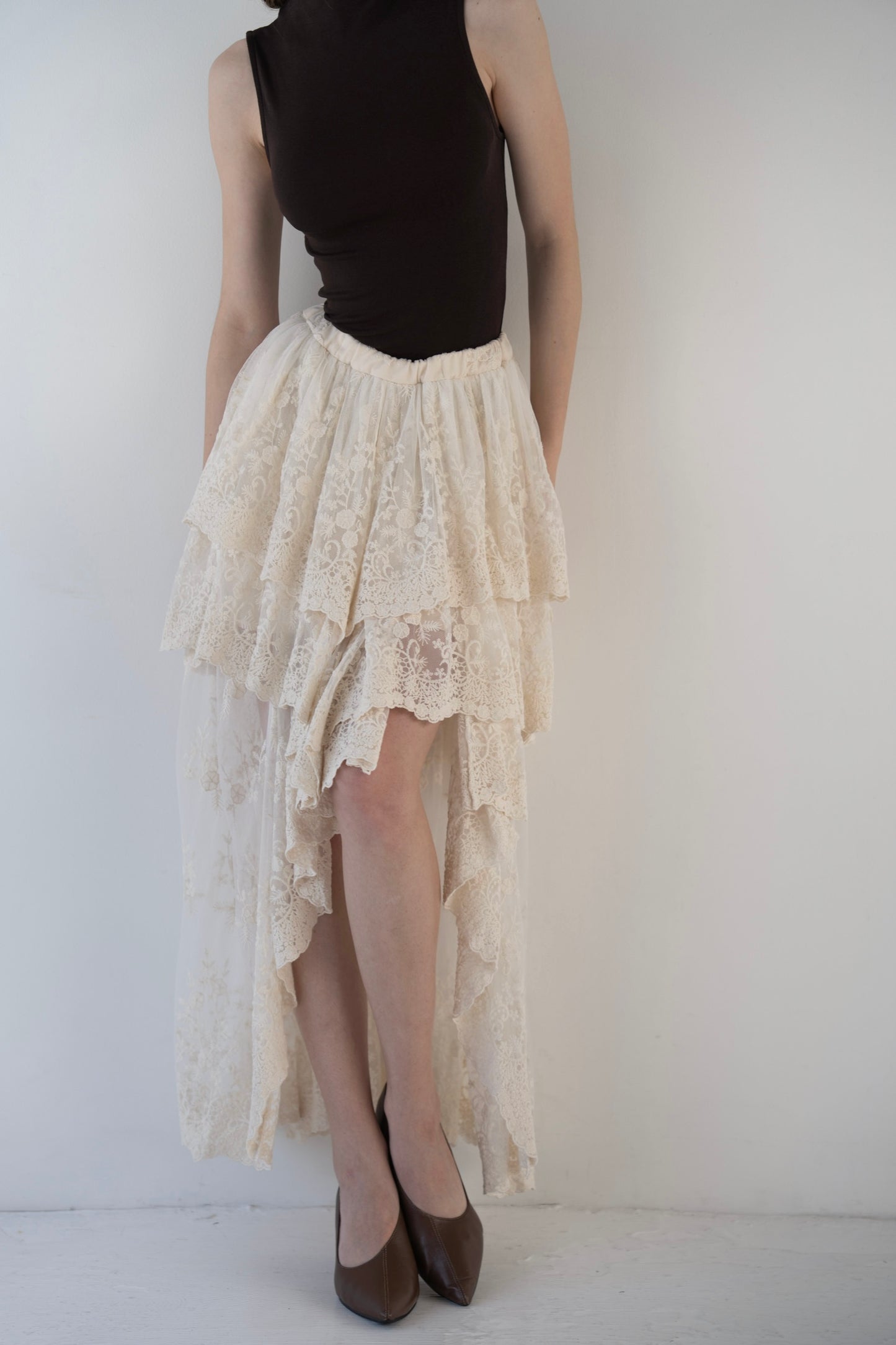 layered lace skirt