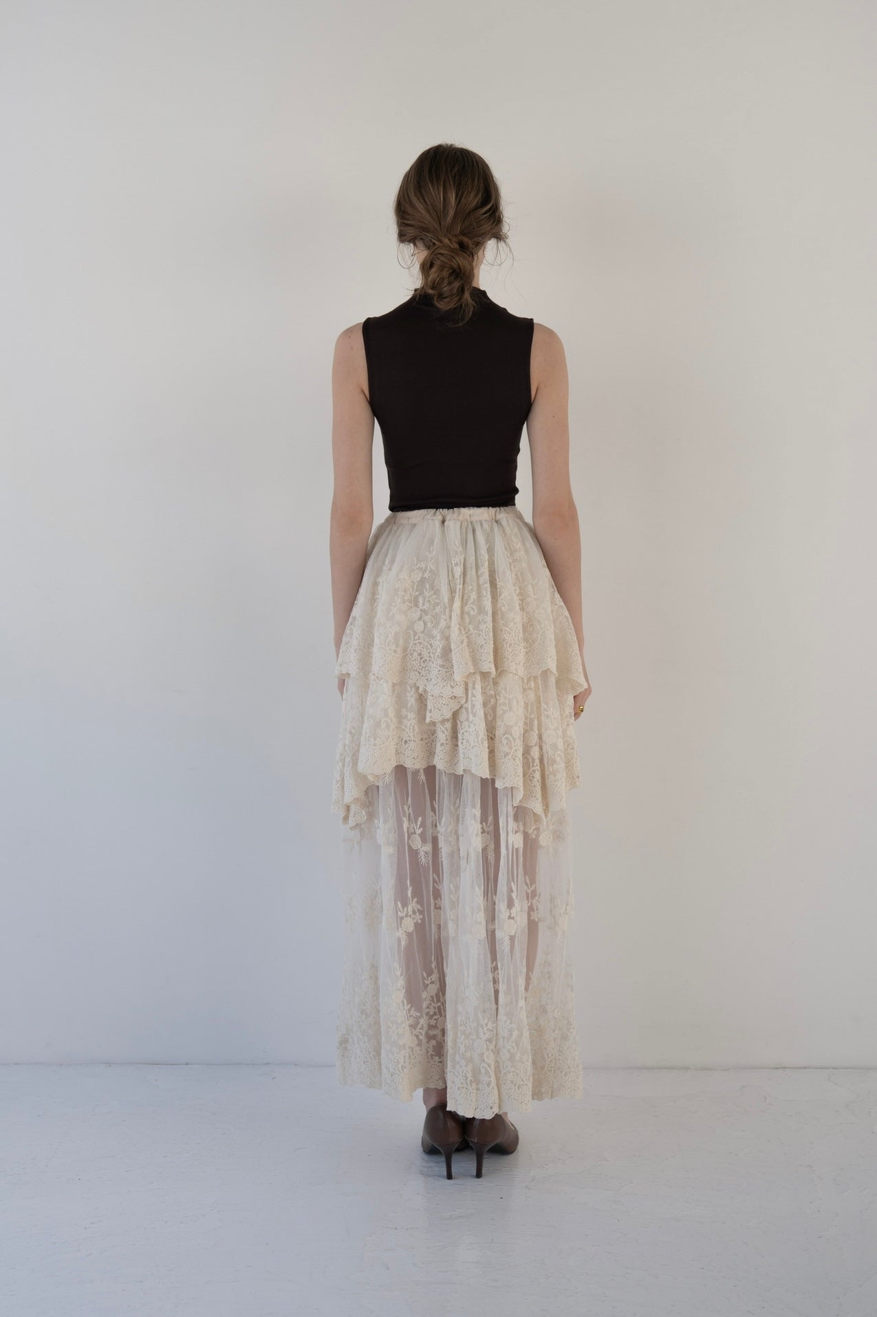 layered lace skirt