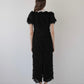 lame fringe puff dress
