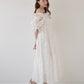 frill collar tiered one-piece