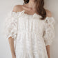 frill collar tiered one-piece
