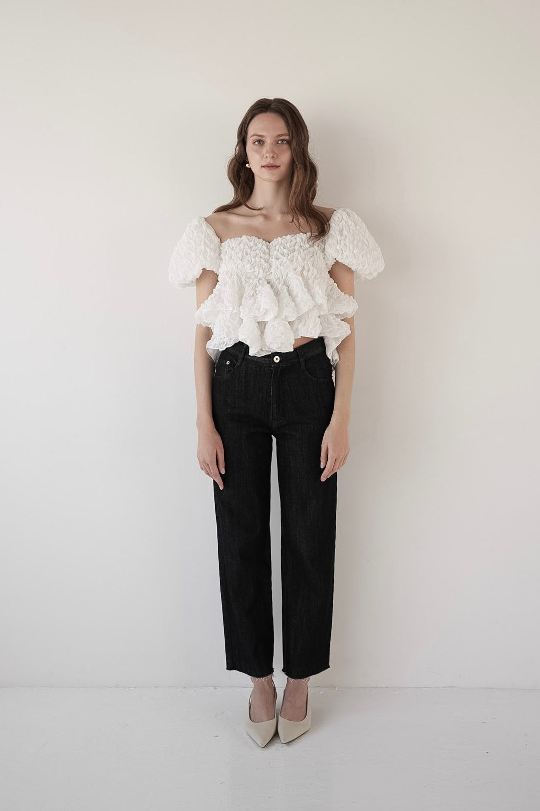 volume peplum tops