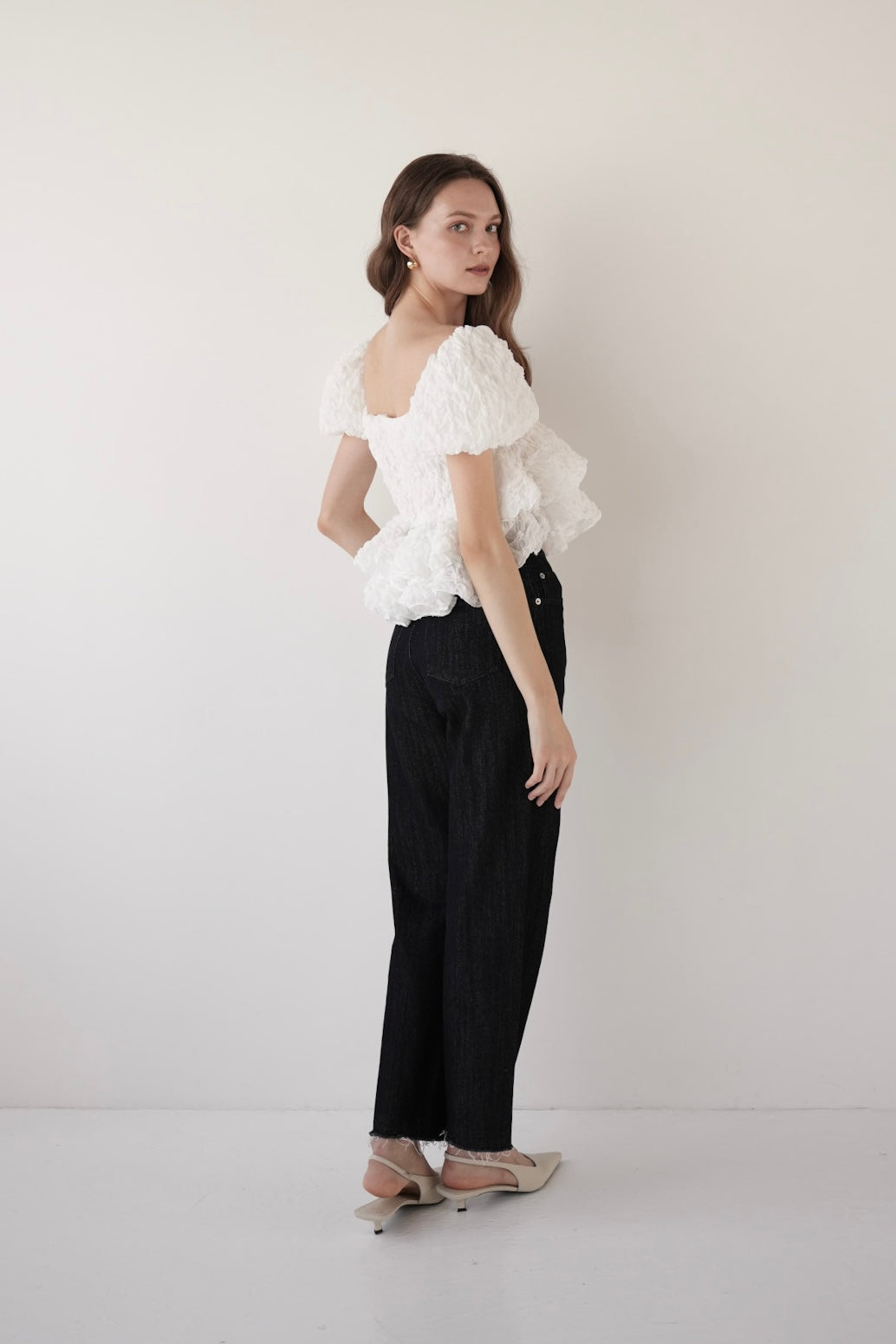 volume peplum tops