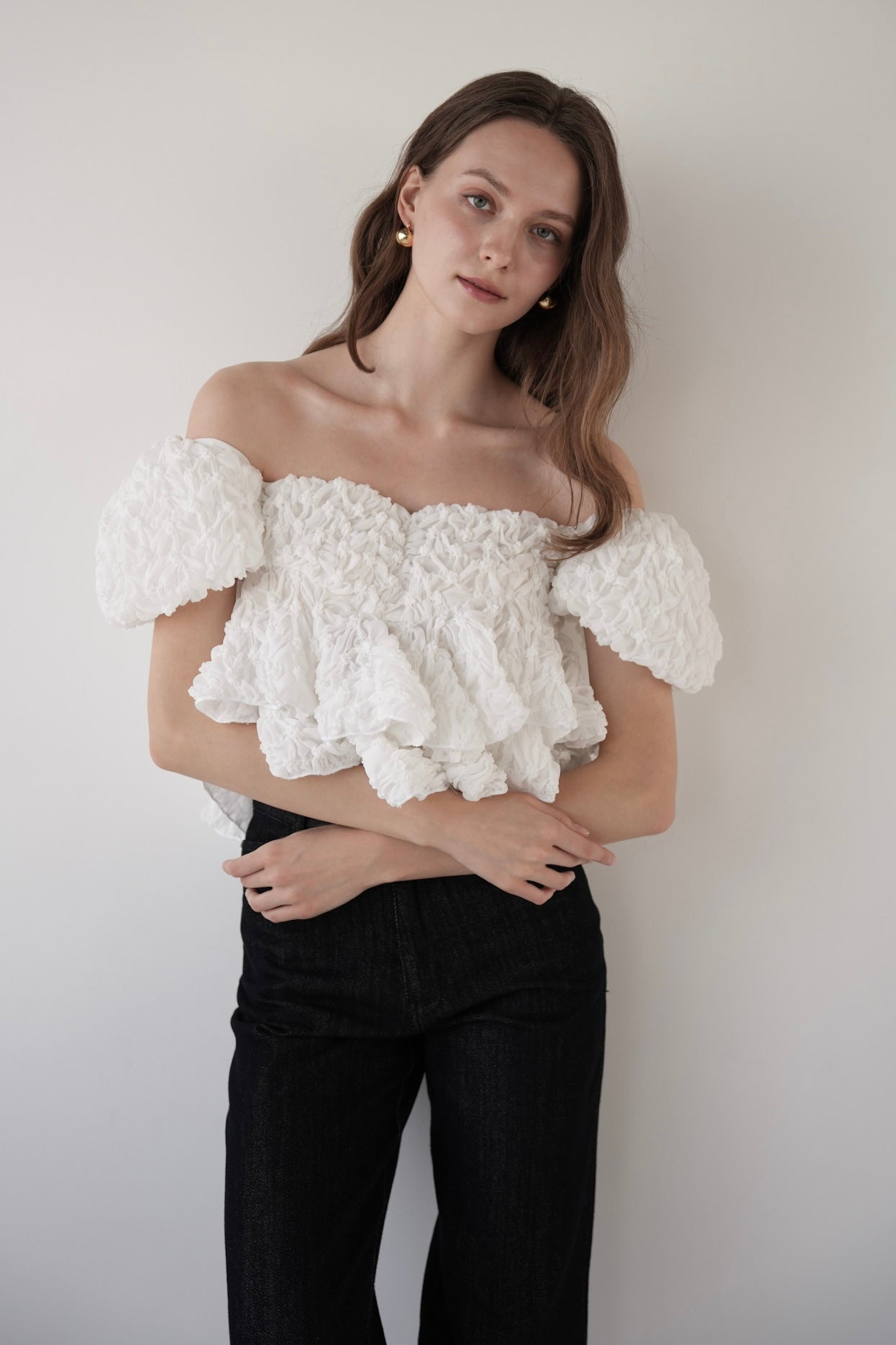 volume peplum tops – Acka online store
