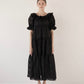 frill collar tiered one-piece