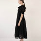 frill collar tiered one-piece