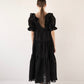 frill collar tiered one-piece