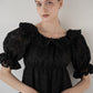 frill collar tiered one-piece