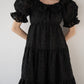 frill collar tiered one-piece