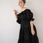 frill collar tiered one-piece