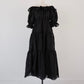 frill collar tiered one-piece