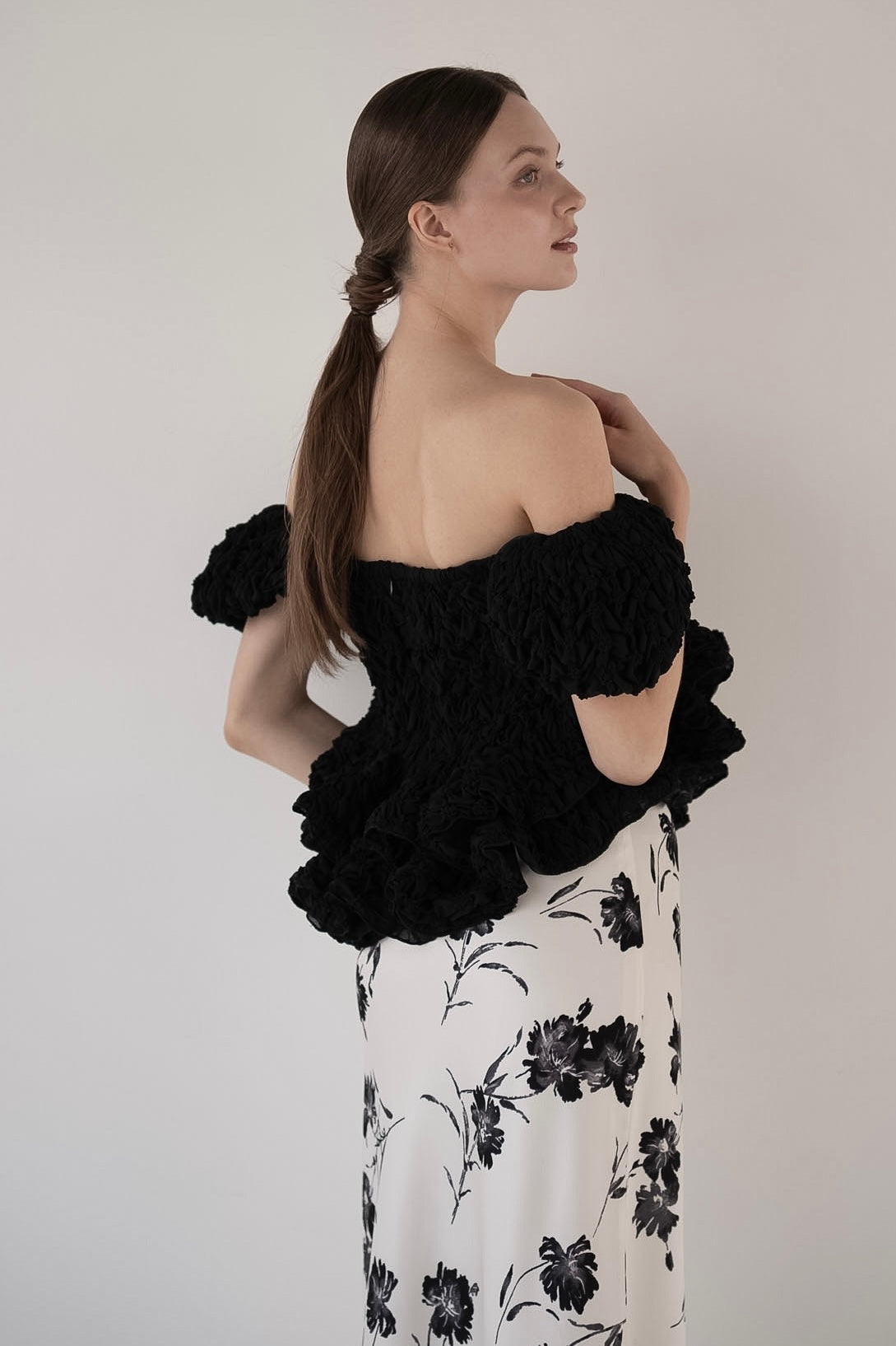 volume peplum tops