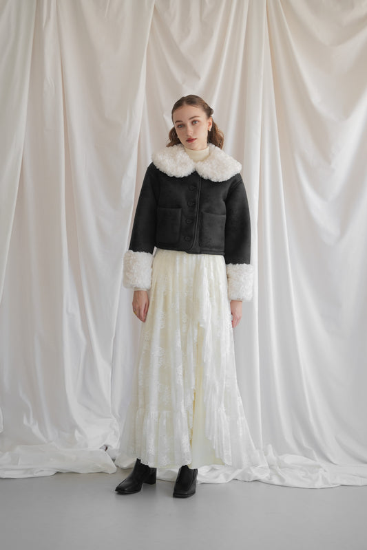 short boa mouton coat