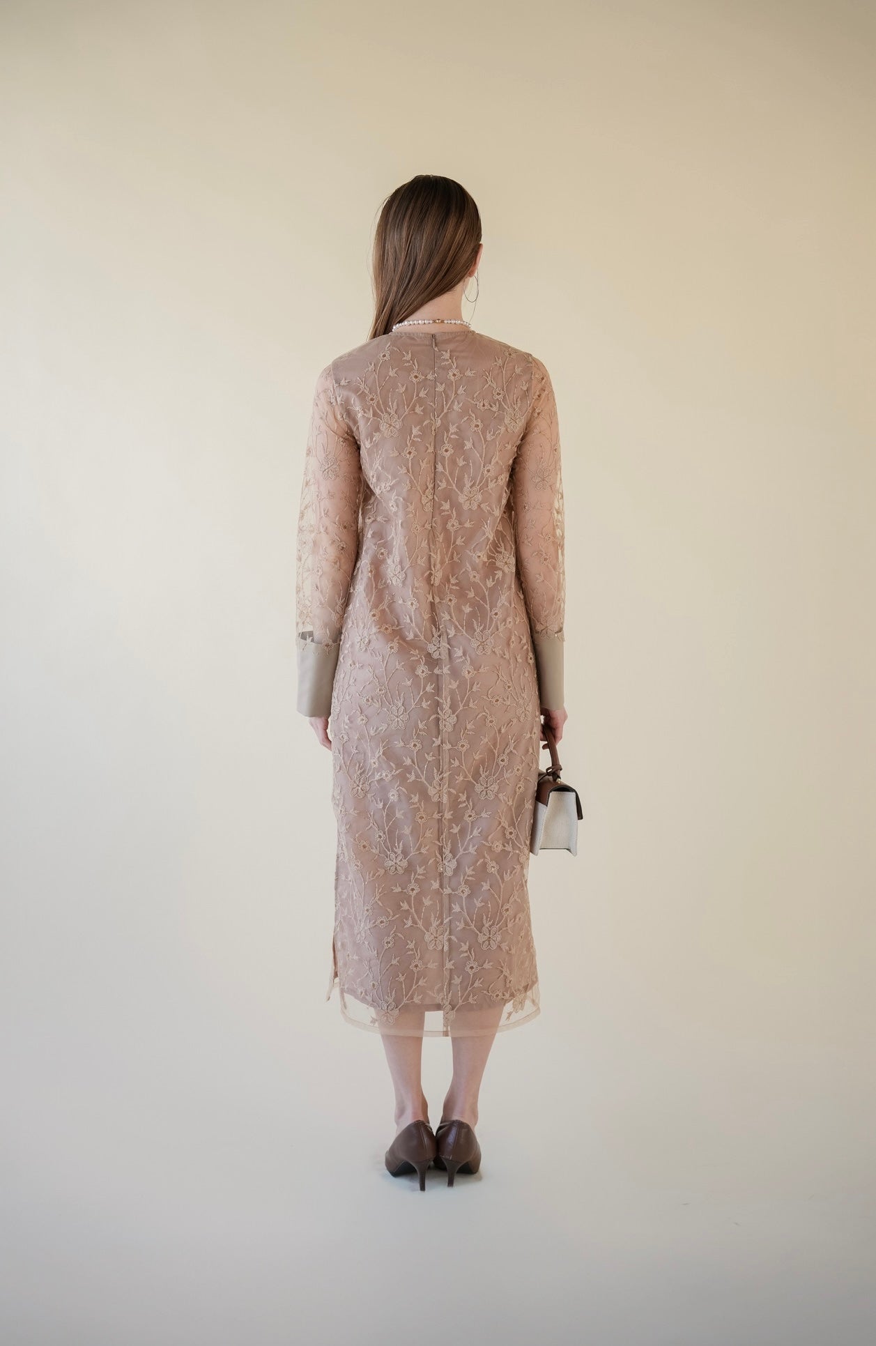 lace motif long dress – Acka online store