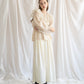 sheer frill knit cardigan