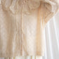 sheer frill knit cardigan