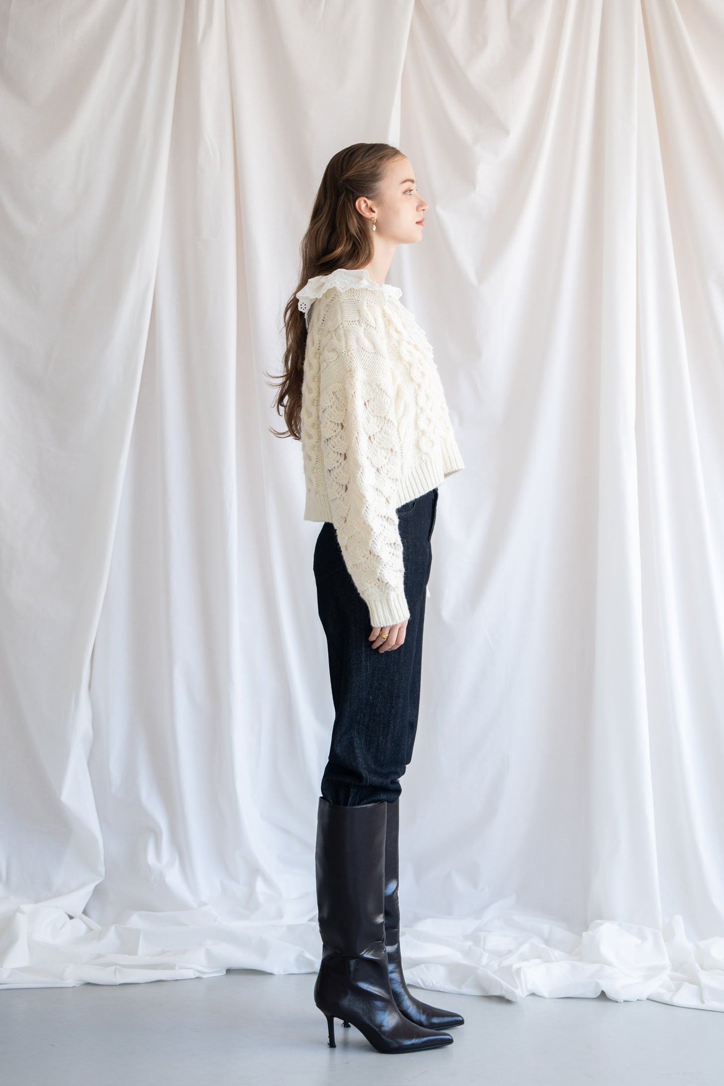 double lace cable knit