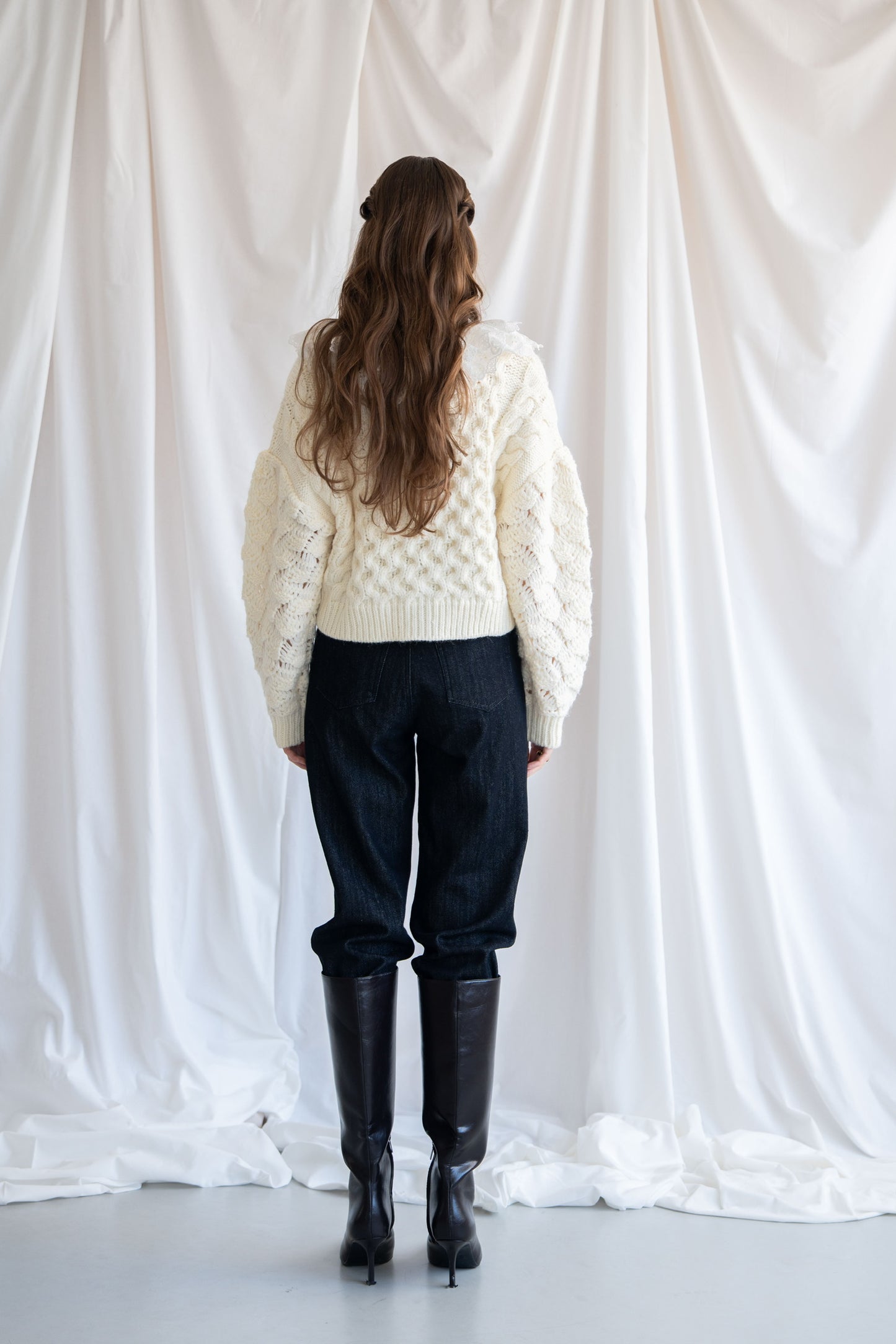 double lace cable knit
