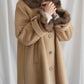 fur flare middle coat
