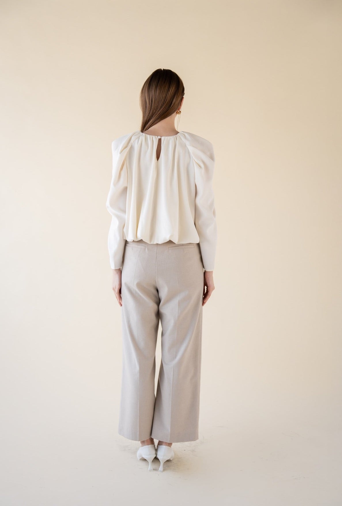 drape puff sleeve tops – Acka online store