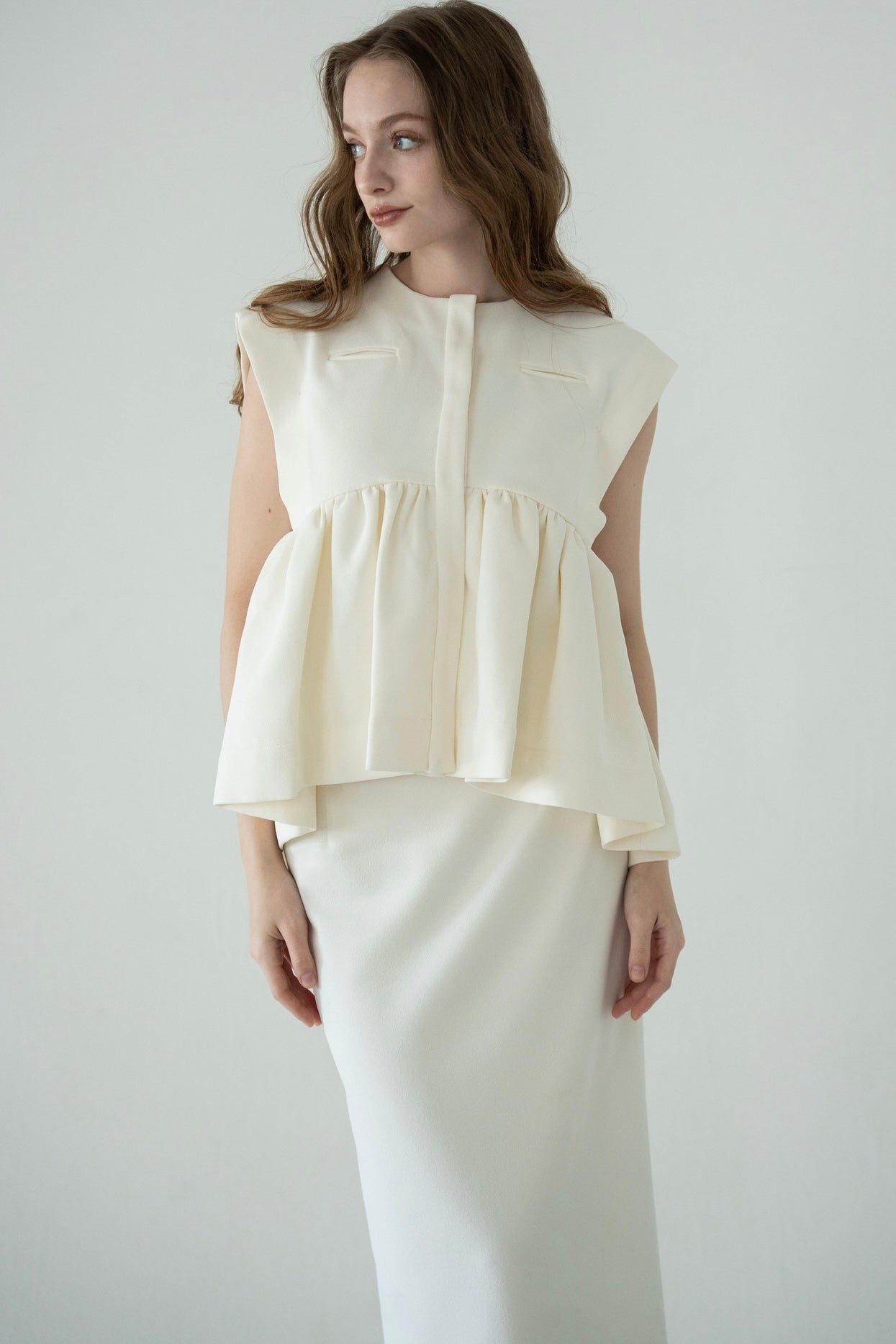 georgette peplum tops